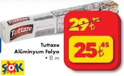 TUTTAZE ALÜMİNYUM FOLYO 8 M TUTTAZE ALÜMİNYUM FOLYO 8 M